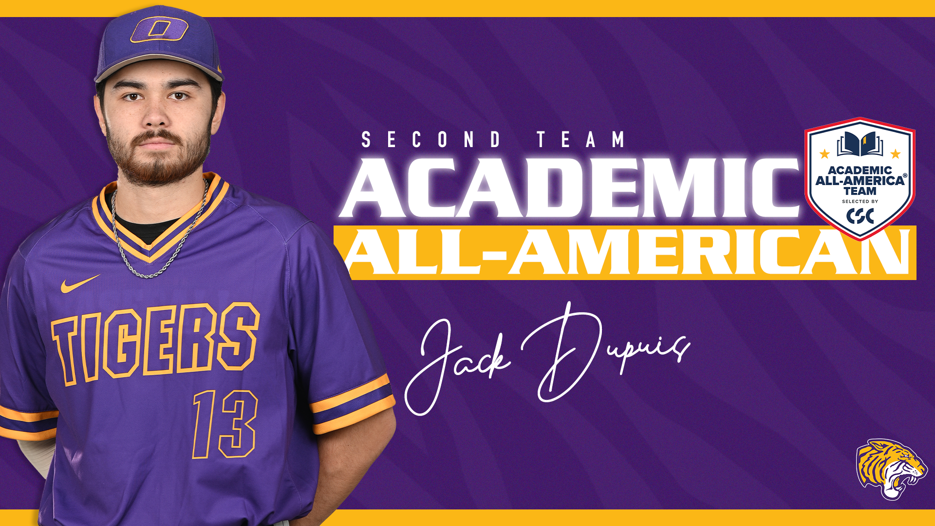 DUPUIS COLLECTS CSC SECOND TEAM ACADEMIC ALL-AMERICA HONORS