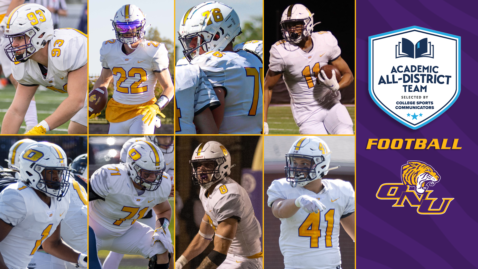 TIGERS PLACE EIGHT ON CSC ACADEMIC ALL-DISTRICT TEAM