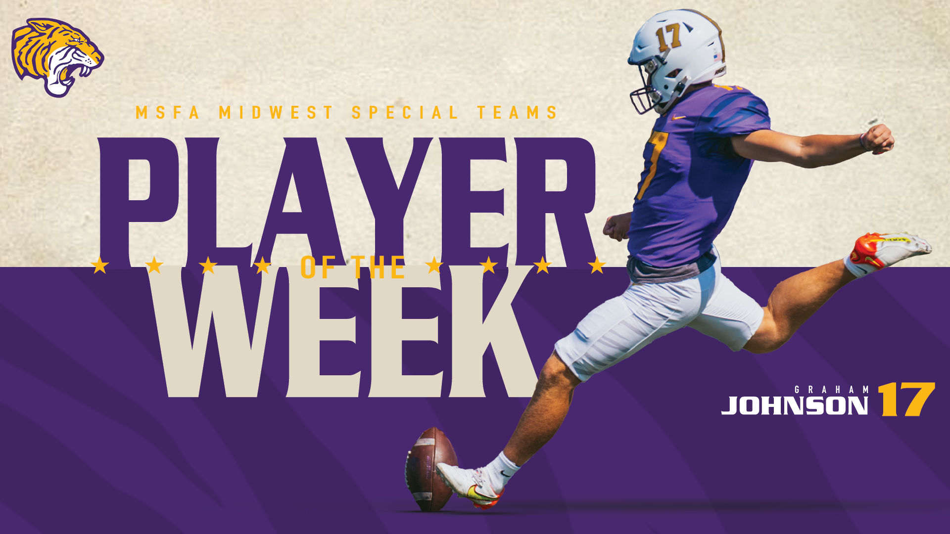 GRAHAM JOHNSON NAMED MSFA SPECIAL TEAMS PLAYER OF THE WEEK