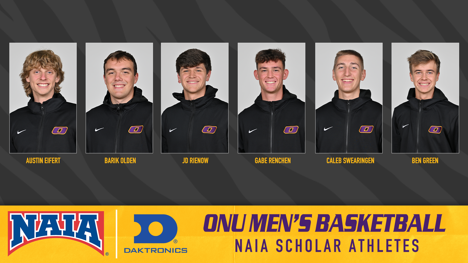 SIX TIGERS NAMED NAIA SCHOLAR-ATHLETES FROM ONU MEN’S BASKETBALL
