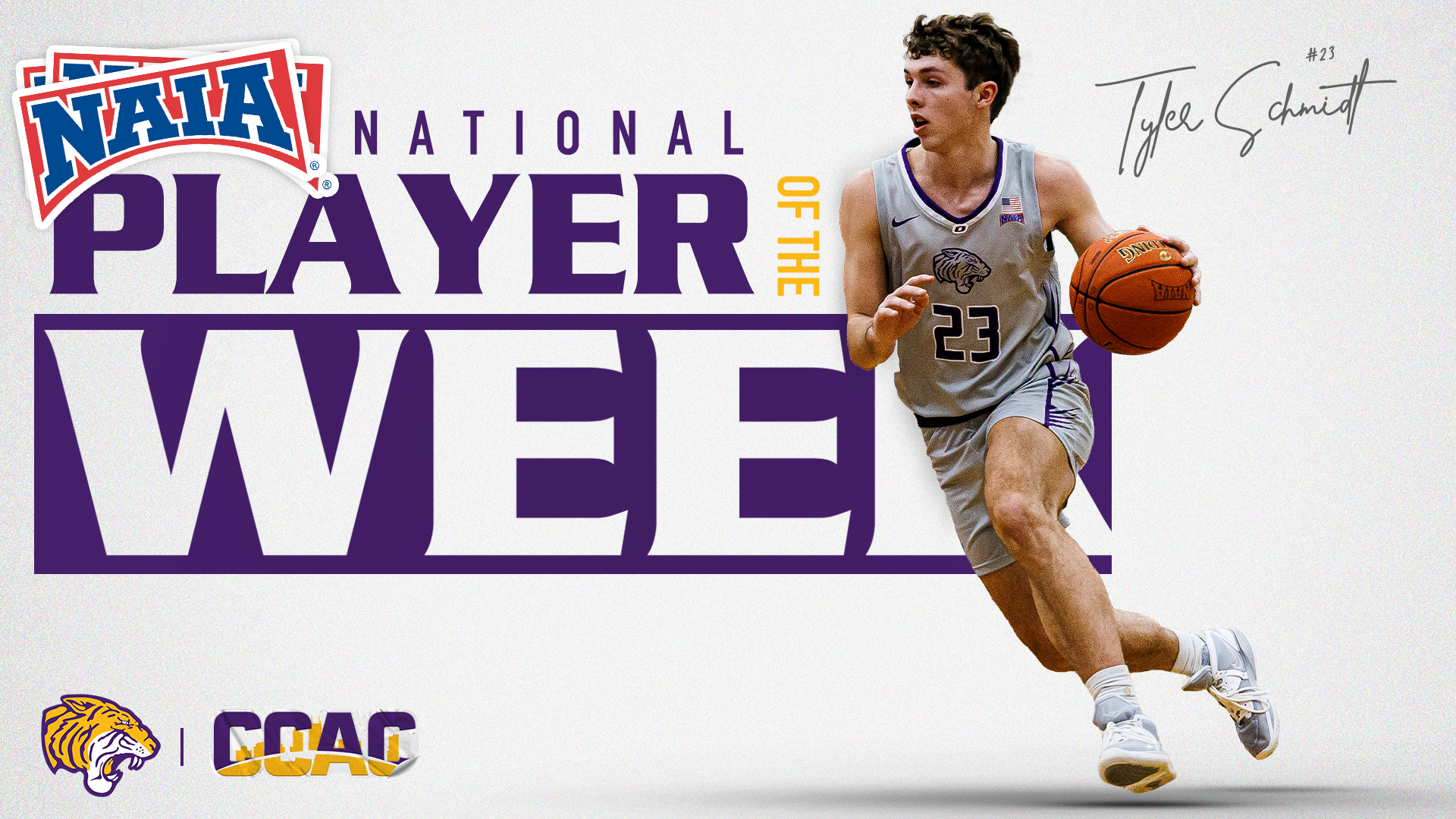SCHMIDT COLLECTS CONFERENCE, NATIONAL PLAYER OF THE WEEK ACCORD