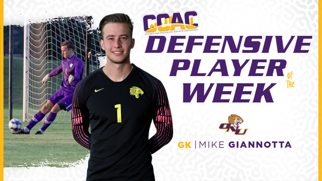 GIANNOTTA CLAIMS THIS WEEK'S DEFENSIVE PLAYER OF THE WEEK AWARD