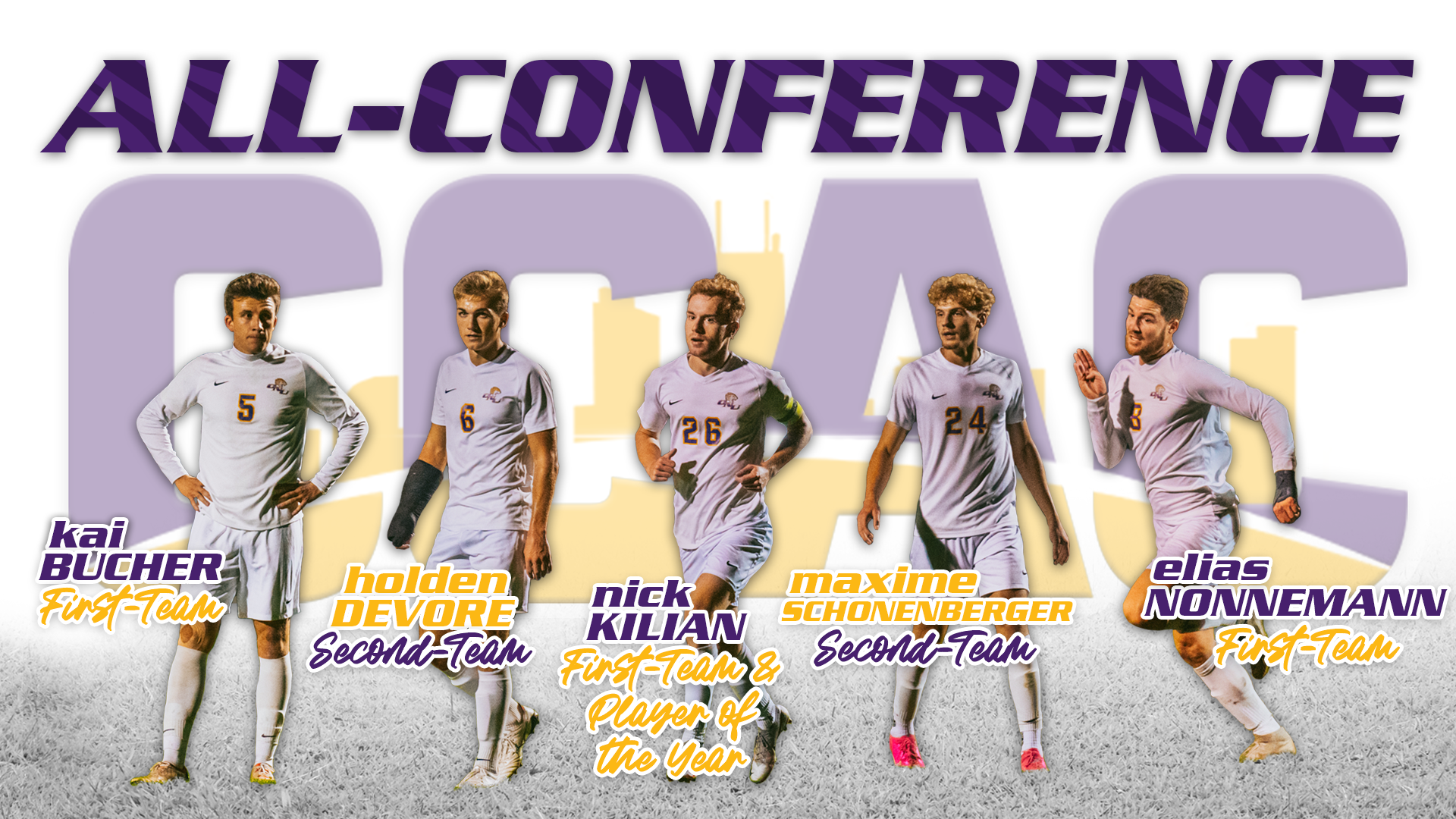 KILIAN NAMED CCAC PLAYER OF THE YEAR, FOUR OTHER TIGERS EARN ALL-CONFERENCE HONORS