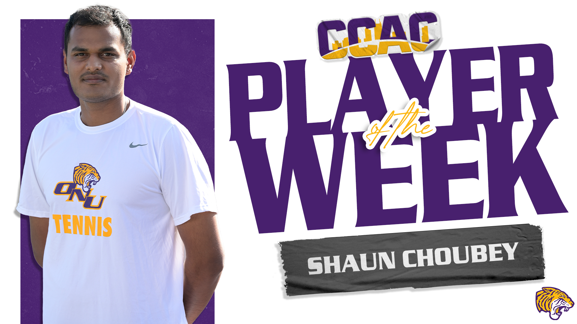 CHOUBEY SECURES CCAC MEN’S TENNIS WEEKLY ACCORD