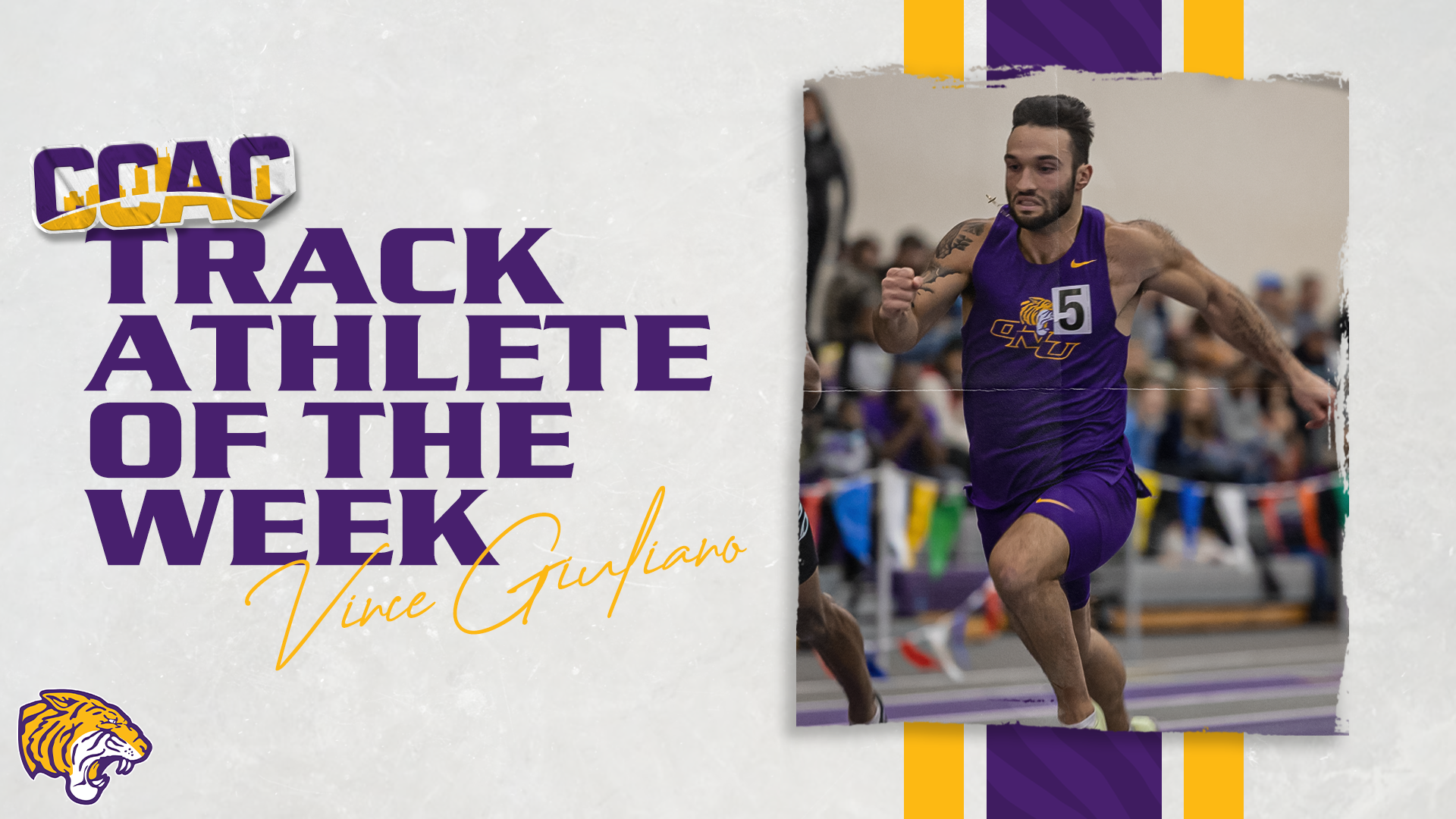 GIULIANO CLAIMS WEEKLY CCAC TRACK ATHLETE OF THE WEEK AWARD