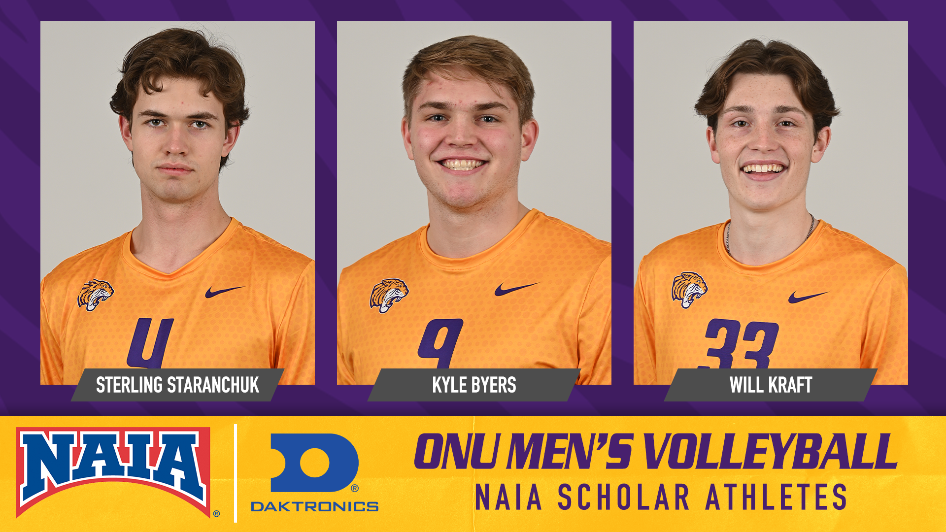 THREE TIGERS LAND ON NAIA MEN’S VOLLEYBALL SCHOLAR-ATHLETE HONOR ROLL