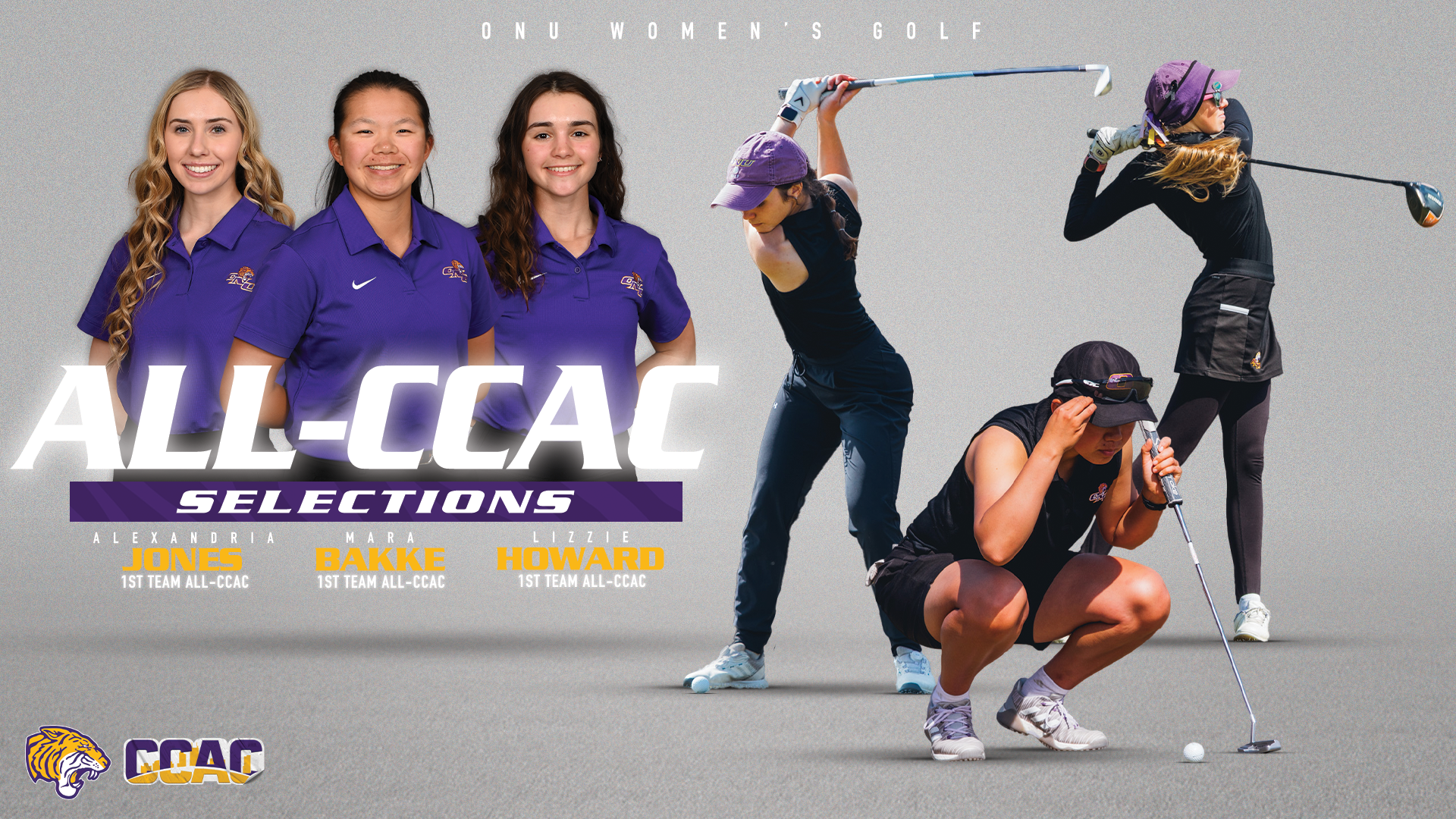 ONU WOMEN’S GOLF TAKES THREE-OF-FIVE SPOTS ON ALL-CCAC FIRST TEAM