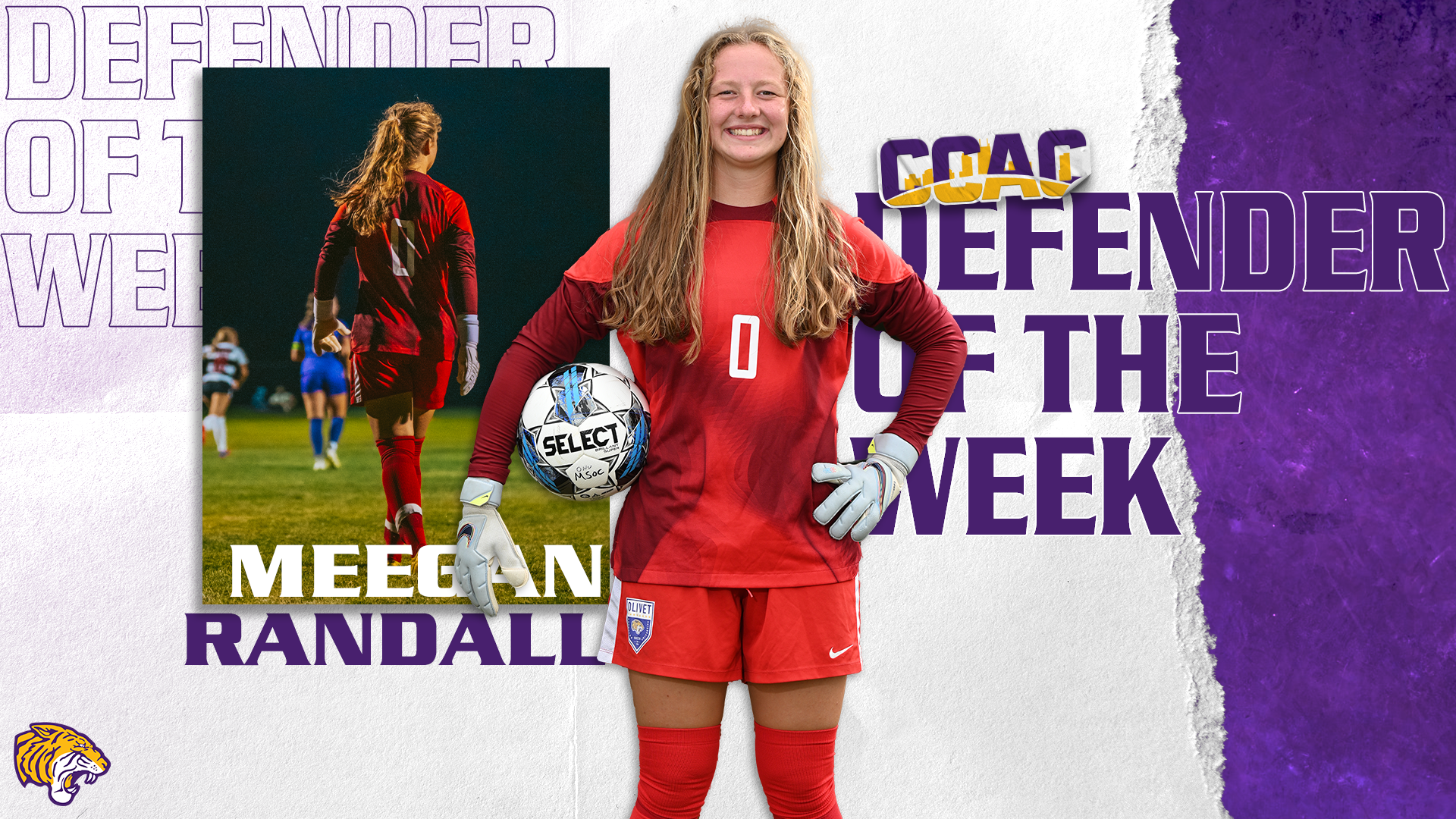 RANDALL’S TWO SHUTOUTS NET HER CCAC DEFENDER OF THE WEEK HONORS